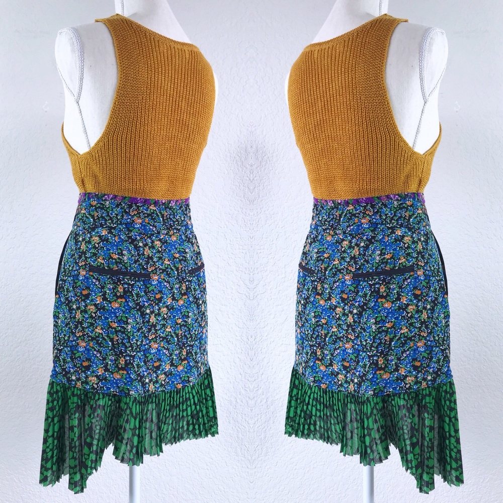 COACH FLORAL PATCHWORK MINI SKIRT 0 - Picture 3 of 8